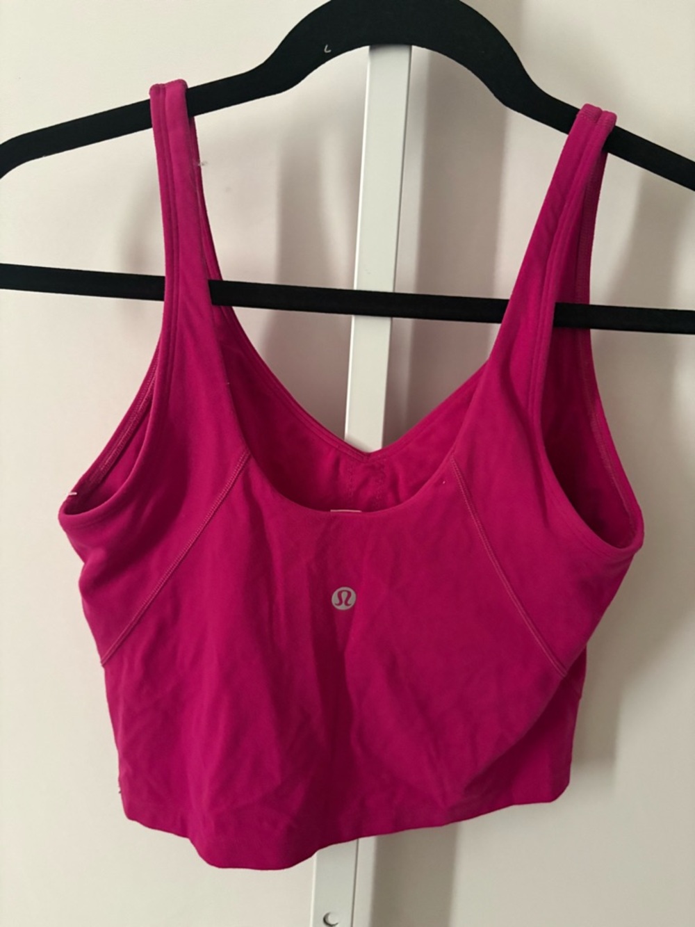 lululemon athletica V-Neck Crop Sports Bra in Bright Fuchsia - Picture 4 of 5